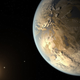 Representación artística de un exoplaneta habitable.